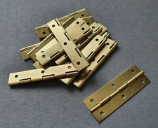 Gold Door Hinges Doll House Craft Jewellery Wooden Box Hinge Cabinet + Screws