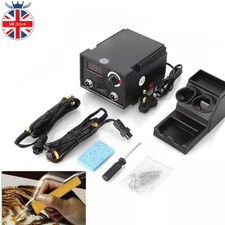 Dual 2 Pen 220V Wood Burner Pyrography Burning Machine Gourd Crafts Tool Set UK