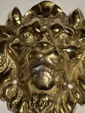 Pair Vintag Brass Lion Head