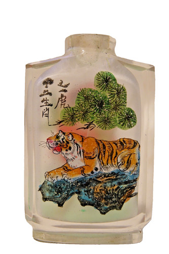 Chinese reverse painted - reverse, glass
