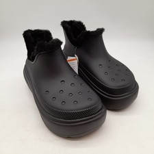 Crocs Black Stomp Lined Shorty Boots Size 7/8 BNWT (#H1/13)