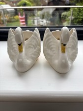 Pair Vintage Sylvac Swan