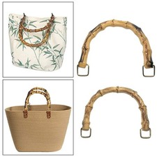 15.5CM Bamboo Bag Handles Detachable Shoulder Bag Strap  Gift Box