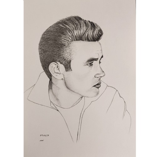 Original james dean portrait - portrait,