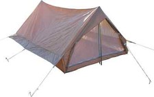 French Army Tent F1 2 Men Nylon Groundsheet Pegs Poles Mosquito Net & T-Zipper