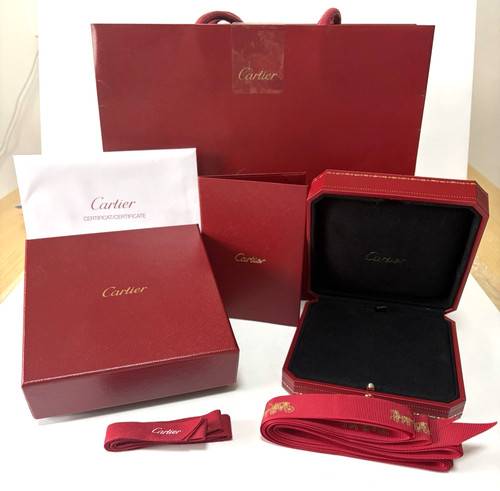 Cartier necklace case red