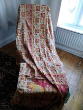Vintage Indian Kantha Quilt Cotton Bedspread Throw