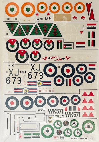 Esci decals 72 hawker - , 1:72