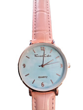 Thomas Calvi watch POR1522 TCW255B with new pink leather strap and new battery