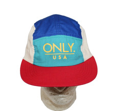 Only New York Hat 5-Panel Strapback Red White Blue Cotton Patriotic Running Cap