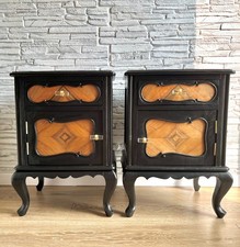 Black & Wood Bedside Tables |