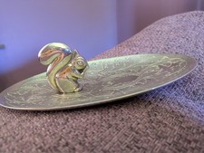 Silver Plated Seba Trinket Dish Squirrel Nut Christmas  