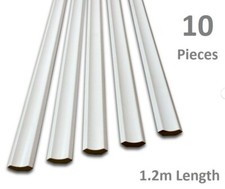 White Laminate Beading - 10 Lengths - 1.2m Each Length - Scotia Edging Strip