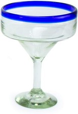 Vintage Blue Swirl Art Blown