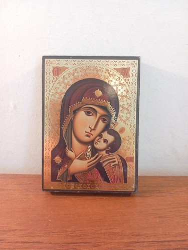 Vintage icon religious paper - ,