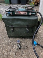 Vintage Tilly Trojan Mk2 Fishing/Camping Stove + Fishing Box Seat Etc