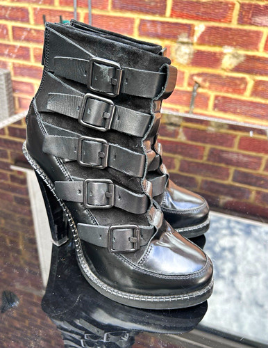 Allsaints black leather ankle - allsaints,
