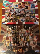 Gibsons 1000 Piece Jigsaws x 2. Brands That Built Britain And Spirit Of The 60’s