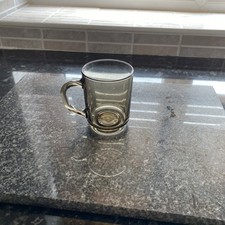 Vintage Arcoroc Smoked Glass Mugs Retro Mug, France