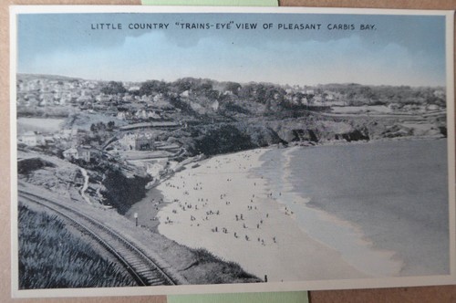 Vintage postcard carbis bay - vintage, postcard,
