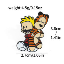 Calvin & Hobbes enamel pin badges