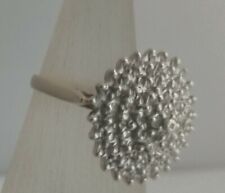 9 carat yellow gold 375, diamond cluster ring 78 small dia stones, used , excell