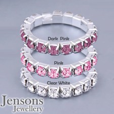 Rhodium Plated Steel Elastic