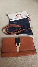 Yves Saint Laurent YSL Vintage Envelope Clutch With Free Marc Jacobs Clutch