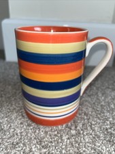 WHITTARD OF CHELSEA STRIPED MUG HANDPAINTED