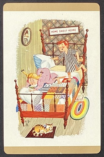 Children playing bed - playing, a