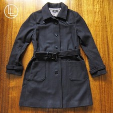 A.P.C Rue Madame Paris Ladies Navy Wool Coat w/ Detachable Hood (M)