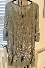 M&S Indigo Floral Tunic Dress