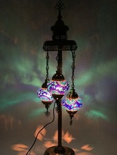 Turkish Moroccan 1/3/5/7/9 Glass Mosaic Table Desk Floor Lamp - UK Certified