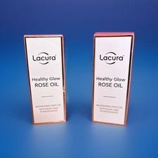 2 Boxes 25ml Lacura Healthy Glow Rose Oil Face Moisturiser
