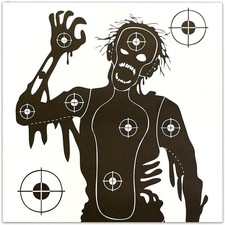100 PAPER TARGETS Zombie Air Gun Pistol Rifle Pellet 100gsm Paper Shooting 148a