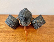 Vintage Samurai Kabuto Armor Helmet Cast Iron Brass Decorative Replica Ornament