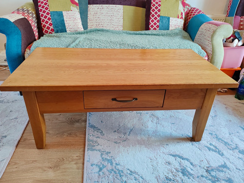 Solid oak wooden coffee - , table