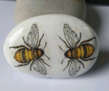 Decoupage Decorated Bee Rock