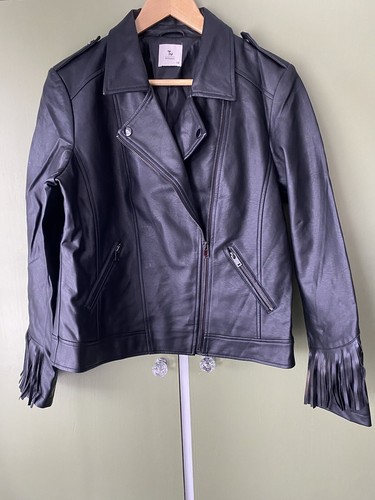 Lovely faux leather biker - tu,