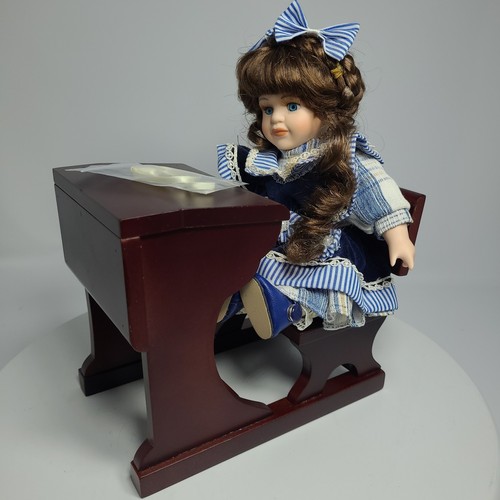 Vtg porcelain girl - 9",
