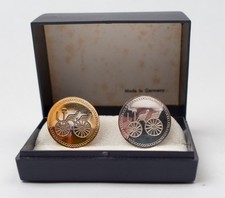 Motor Carriage Mercedes Benz 935 Sterling Silver JE Cufflinks w/ box Germany