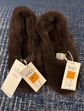 Ladies Size 3 M&S brown fluffy