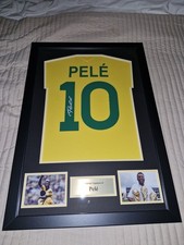Pele, Brazil Framed Signed Shirt with COA