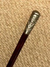 Vintage Swagger Stick - Silver Top - Trinidad Police Force Emblem