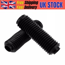 Black Rubber Front Fork Dust Cover Gaiters Gators Boots Universal For Motorcycle