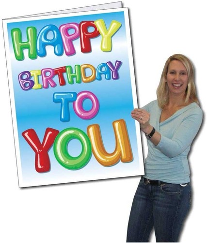 Giant birthday card balloon - giant, (balloon