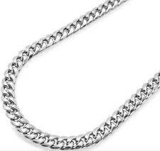 Sterling Silver Heavy 7mm CUBAN Curb Chain 16 18 20 22 24 26 30 inch - Solid 925