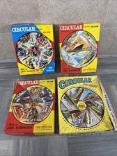 X4 Vintage Waddingtons circular jigsaw puzzle No.541, 542, 544, 549 Unchecked