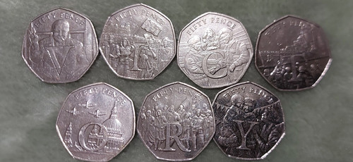 British 50p coin bulk lot - uk,