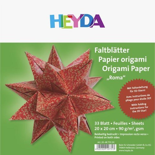 Heyda star origami paper - heyda, 3d